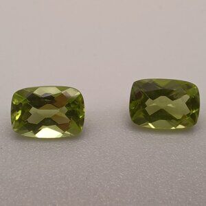 2.07CTW Pair of Loose Natural Baguette Cut Peridot 7x5mm
